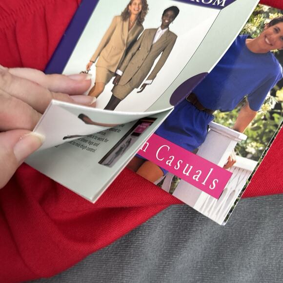 Vintage Fruit Of The Loom Shorts Cotton Casuals High Waist Large Red New NOS - Picture 8 of 10